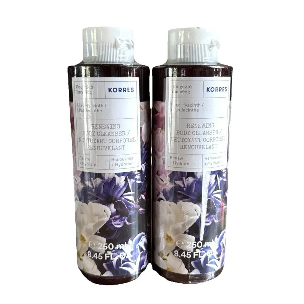 2 PACK  KORRES Lavender Blossom Shower gel  8.45 oz  250 mL